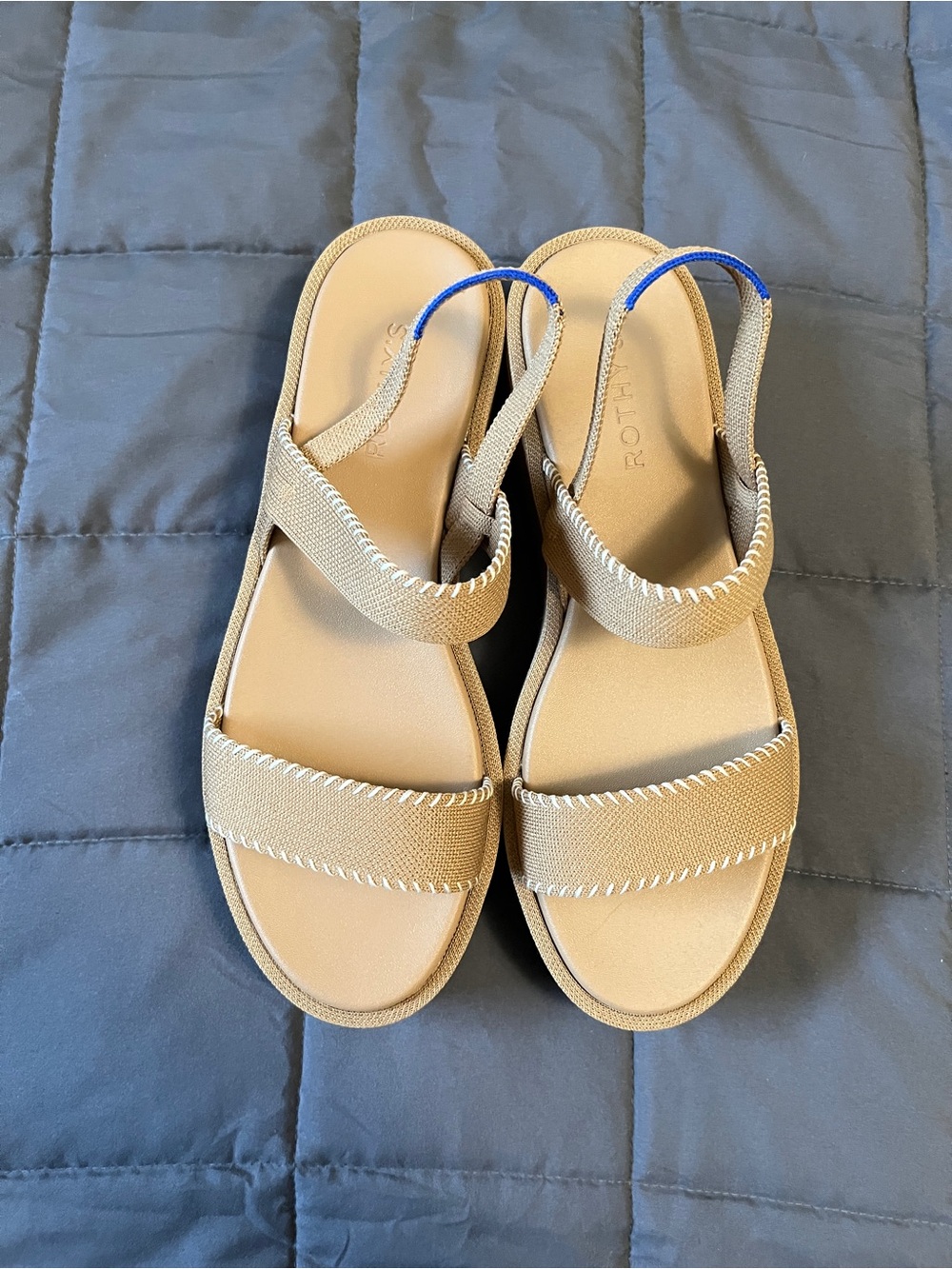 Rothy’s Wedge Tan Slingback Sandals - W9.5
